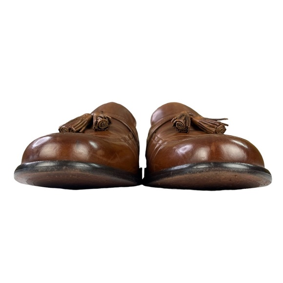 Johnston & Murphy Brown Leather‎ Dress Shoes Tassel Loafers Mens Size 9.5